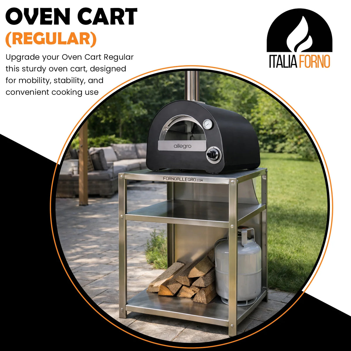 ItaliaForno Oven Cart for Compact Series