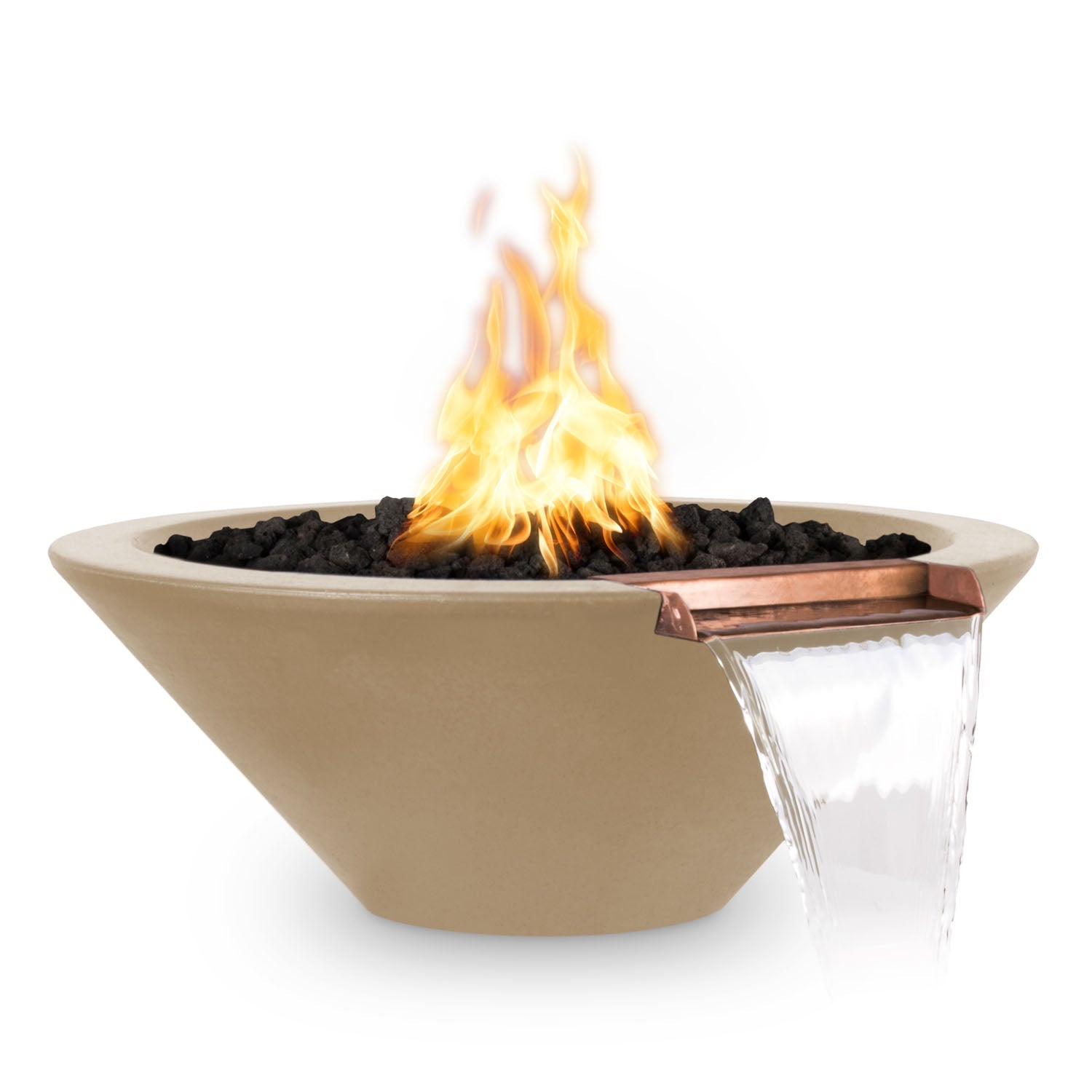 Cazo Fire & Water Bowl GFRC Concrete 24"