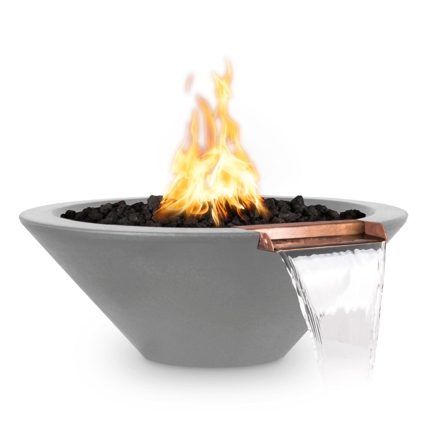 Cazo Fire & Water Bowl GFRC Concrete 24"