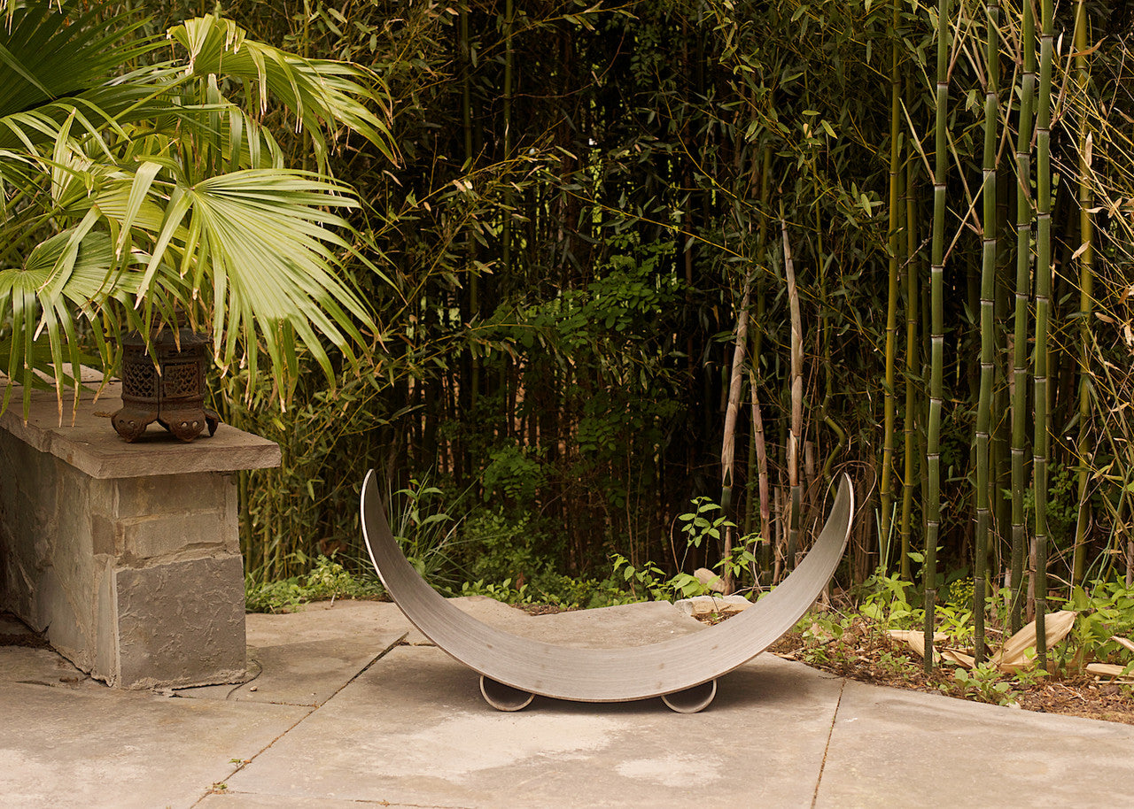 Crescent Log Rack - Stainless Steel