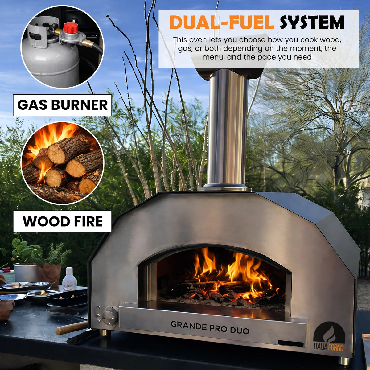 ItaliaForno Grande Pro Duo Hybrid Pizza Oven