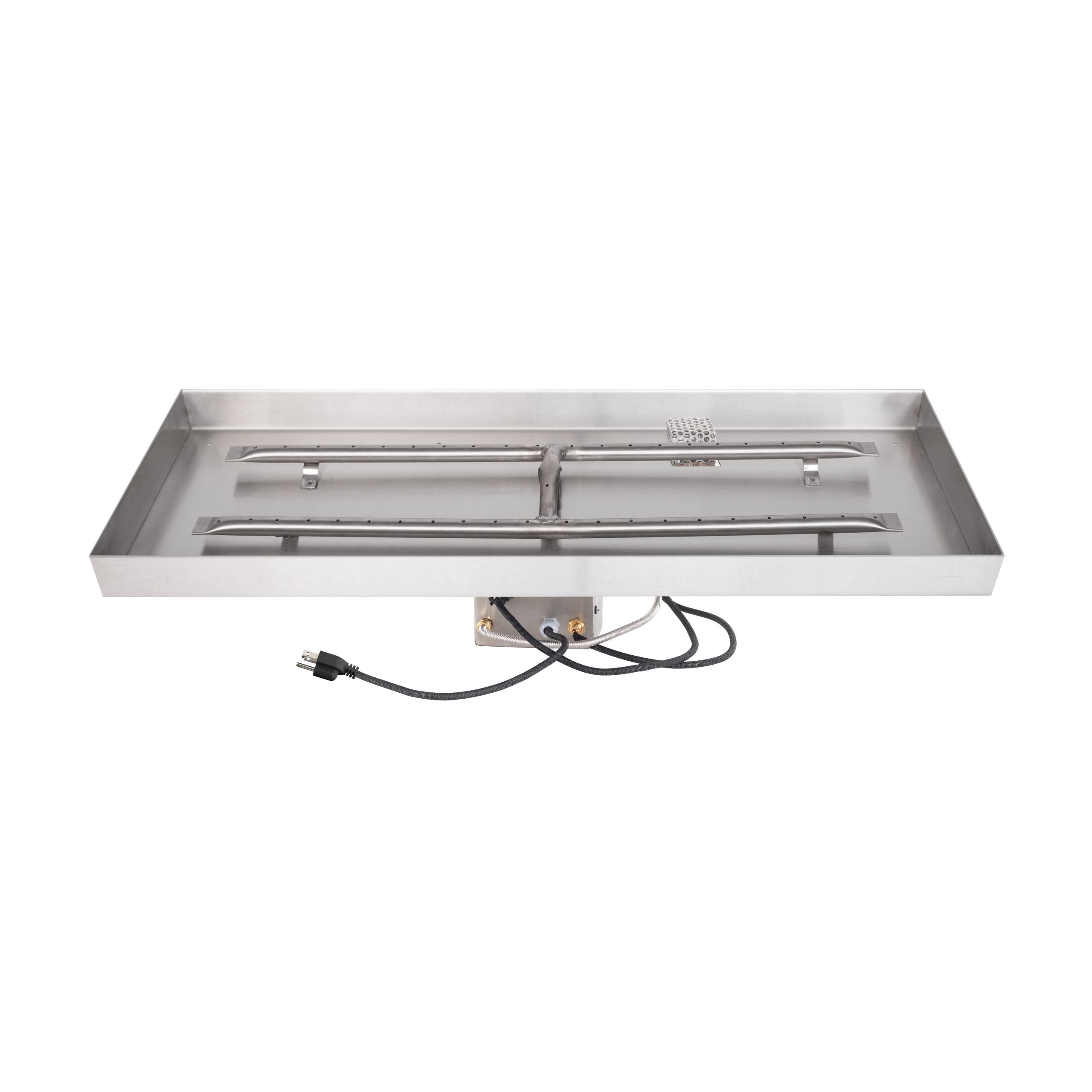 24" x 12" Rectangular Lipless Drop-in Pan & 18" x 6" Stainless Steel 'H' Burner