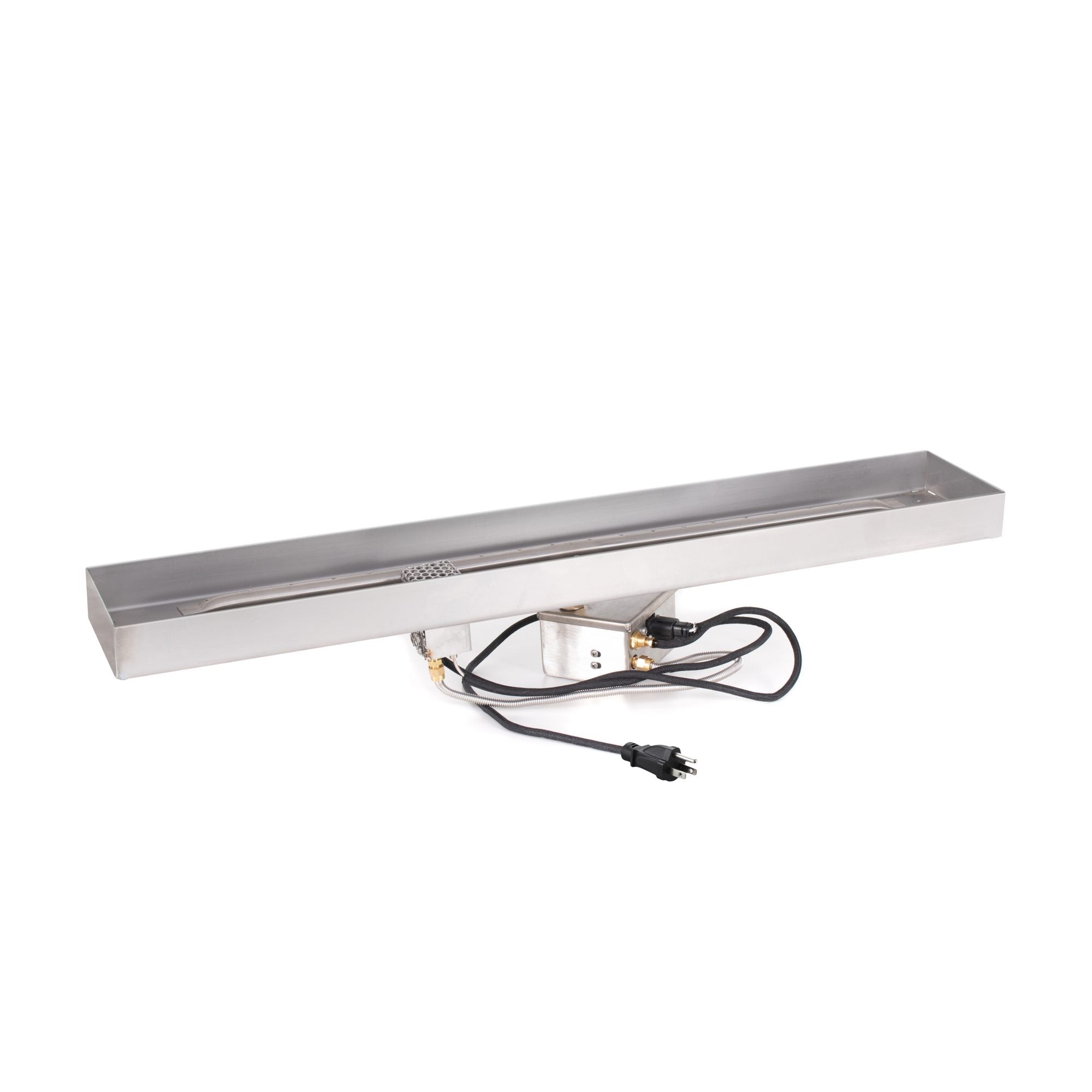 42" x 6" Rectangular Lipless Drop-in Pan & 36" Stainless Steel Linear Burner