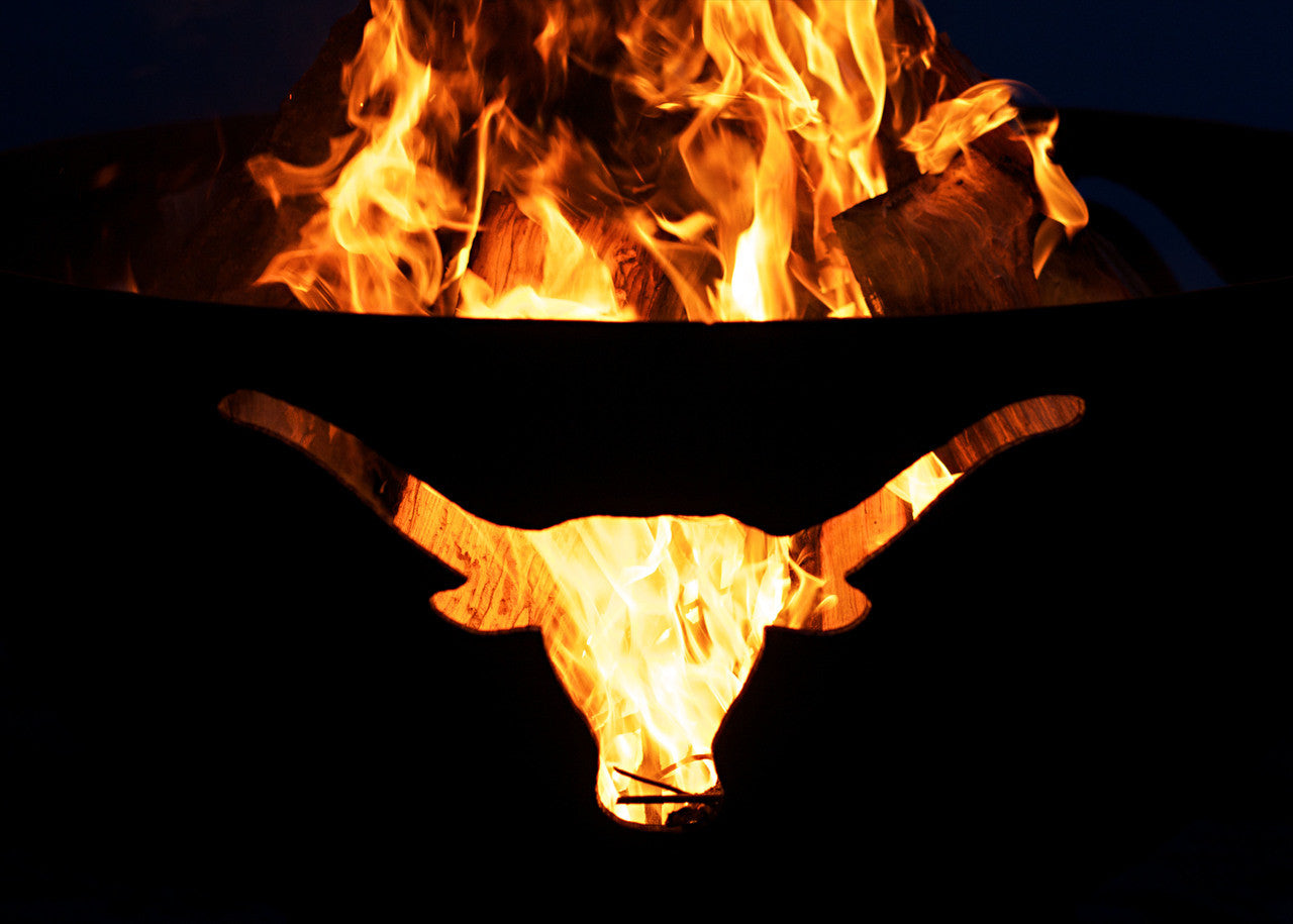 Fire Pit Art Long Horn Fire Pit Outdoor Feature
