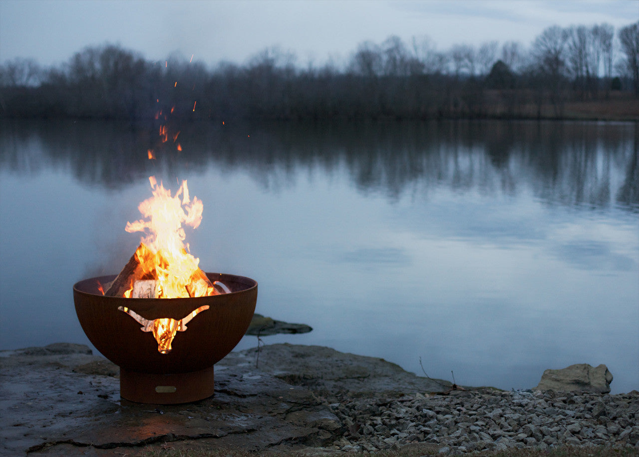 Fire Pit Art Long Horn Fire Pit Outdoor Feature