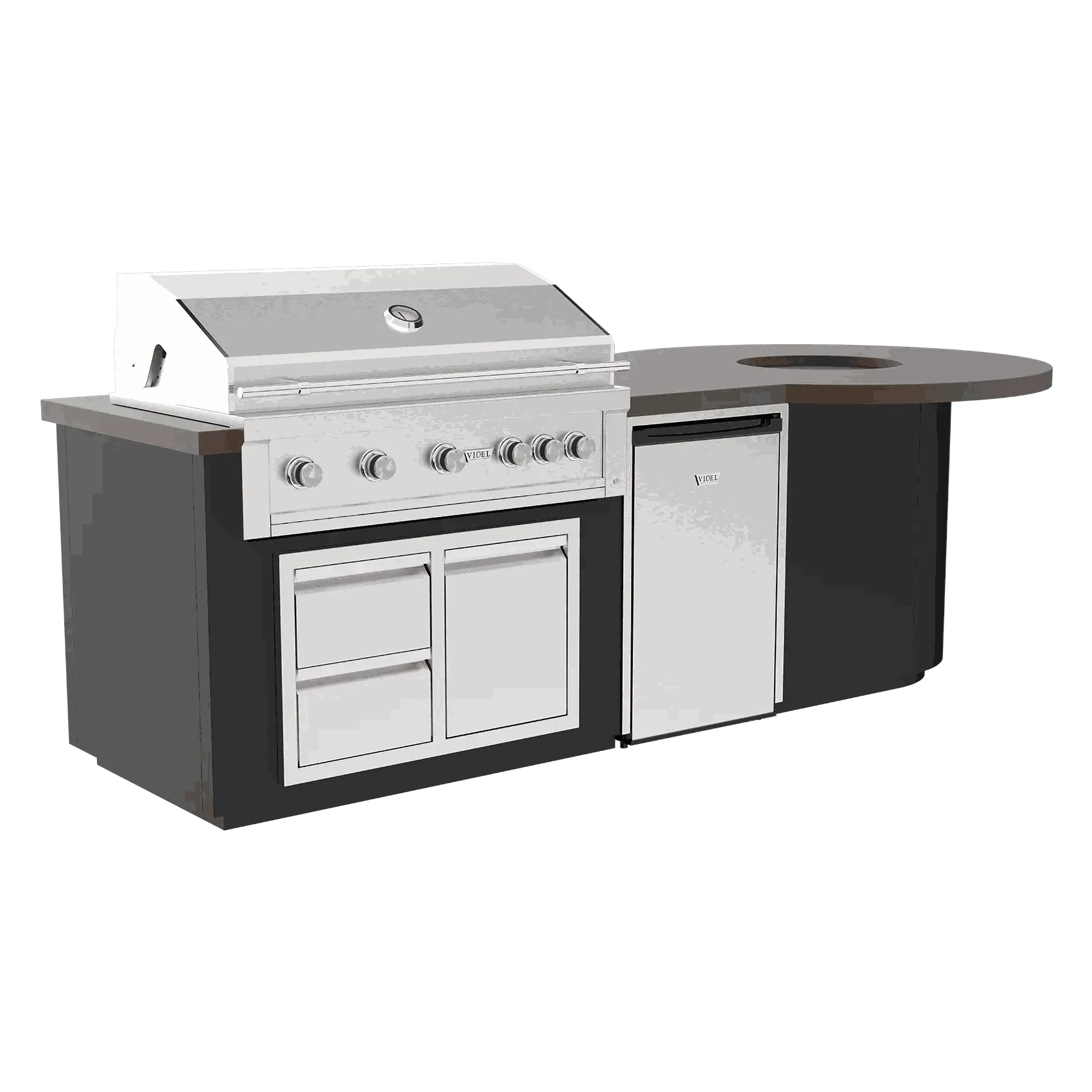 Videl Luxe 112I Firepit BBQ Island