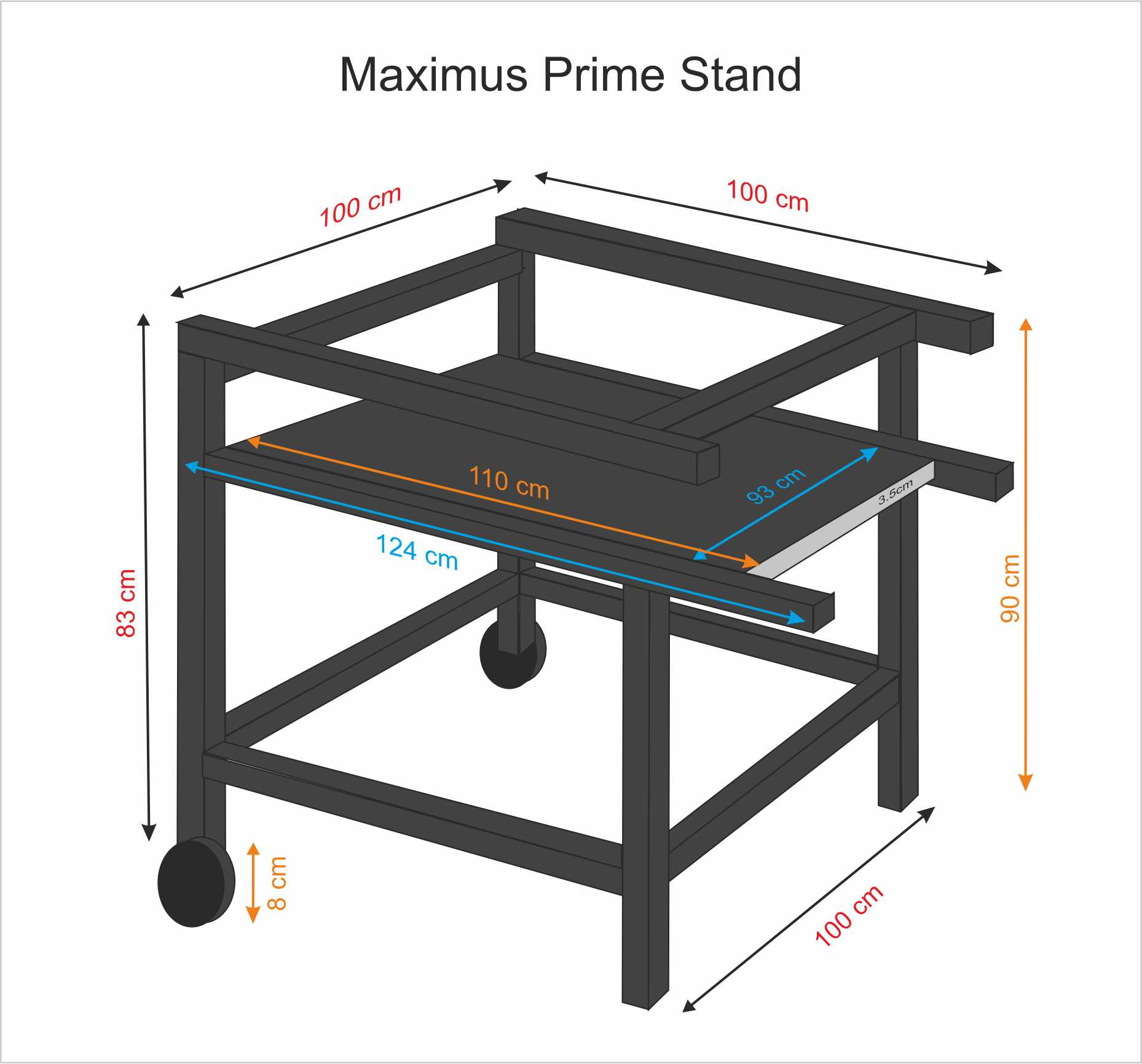 MAXIMUS PRIME ARENA RED PIZZA OVEN