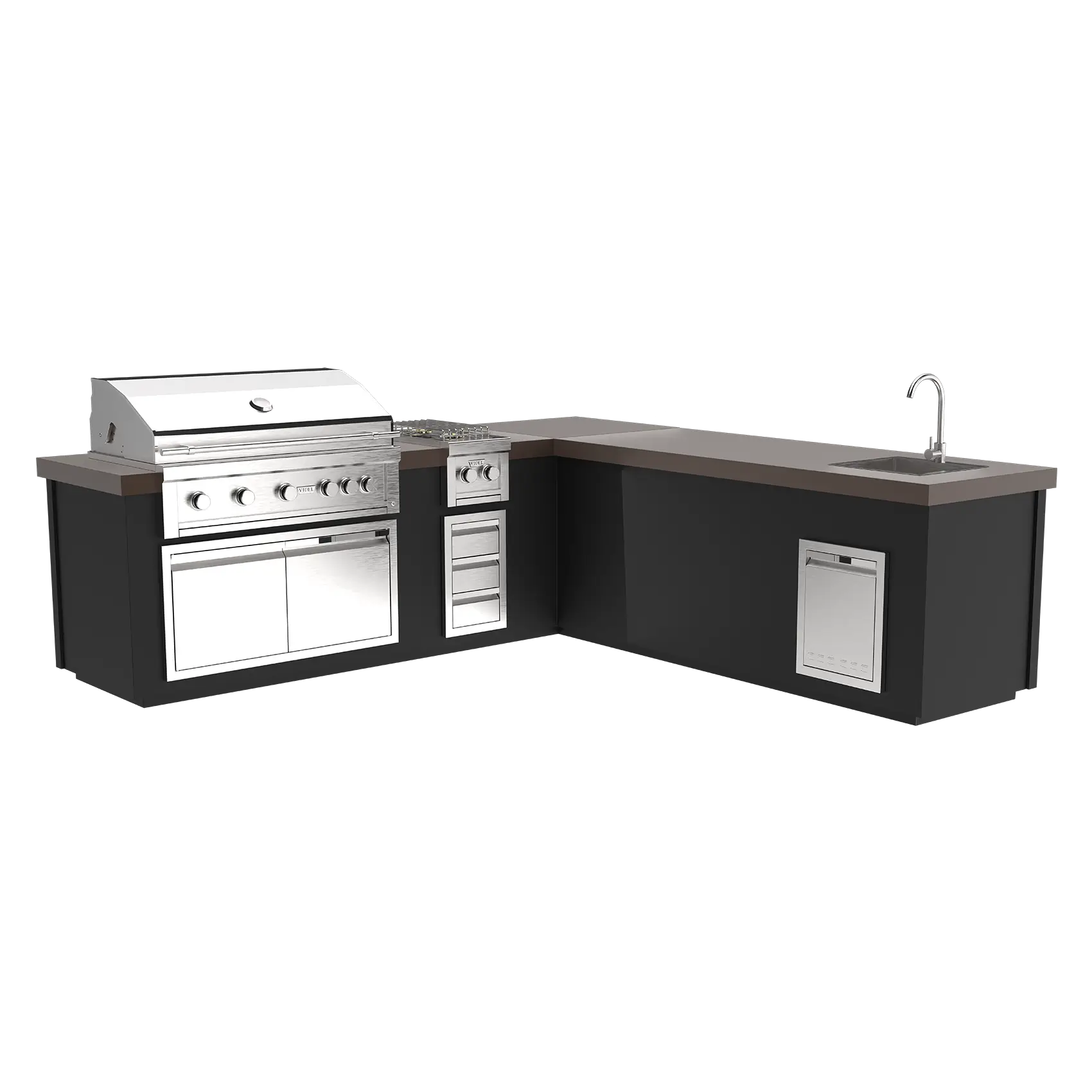 Videl Grill Maestro 112L BBQ Island with High Performance Gran Fuego 42