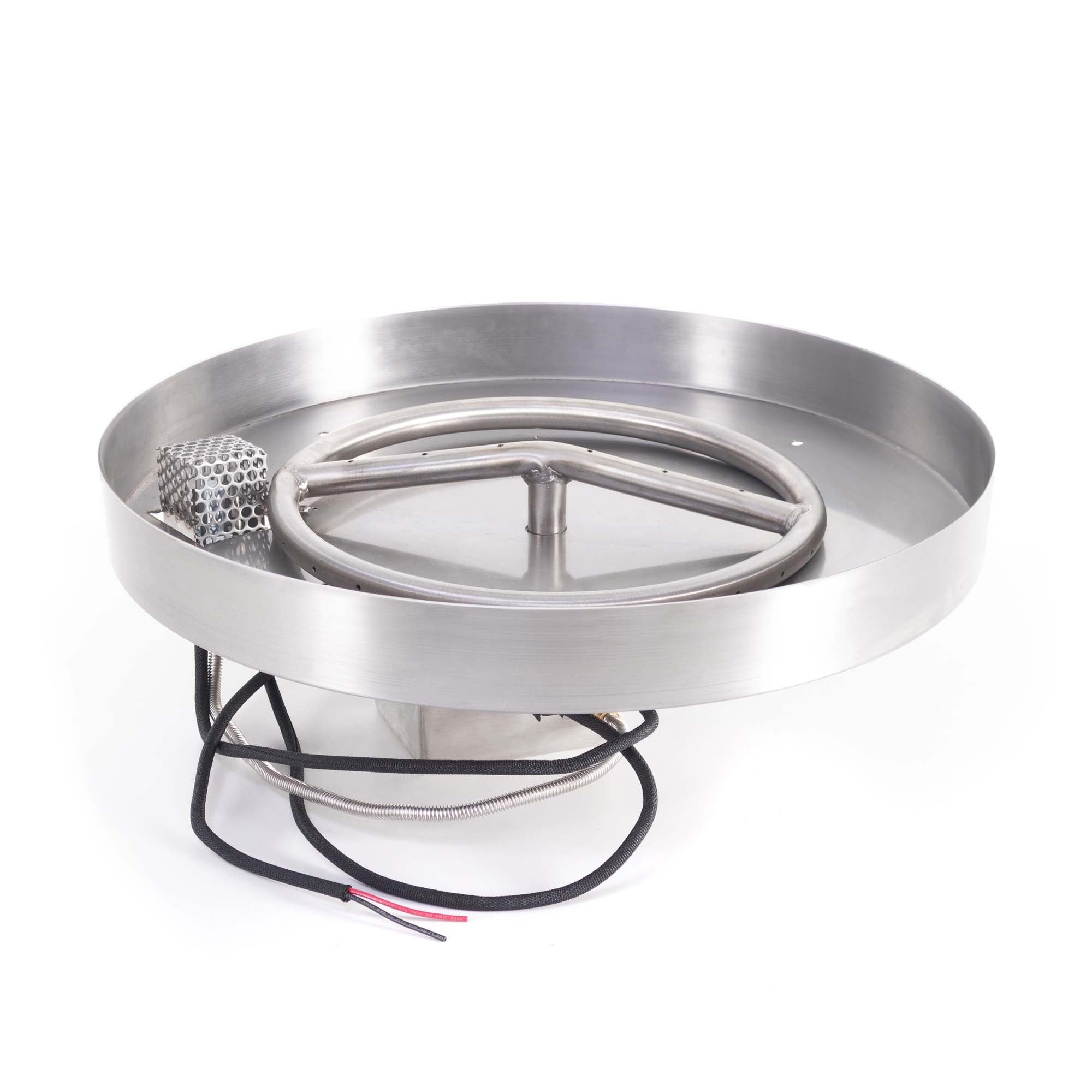 24" Round Lipless Drop-in Pan & 18" Round Stainless Steel Burner