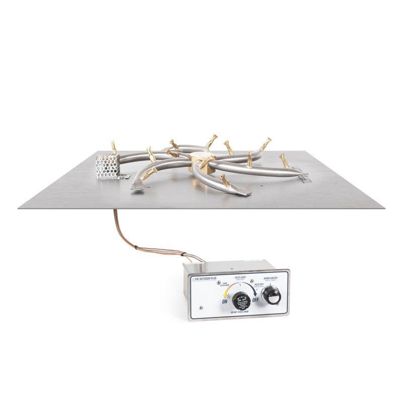 30"x30" Square Flat Pan and 24" SS Triple 'S' Bullet Burner