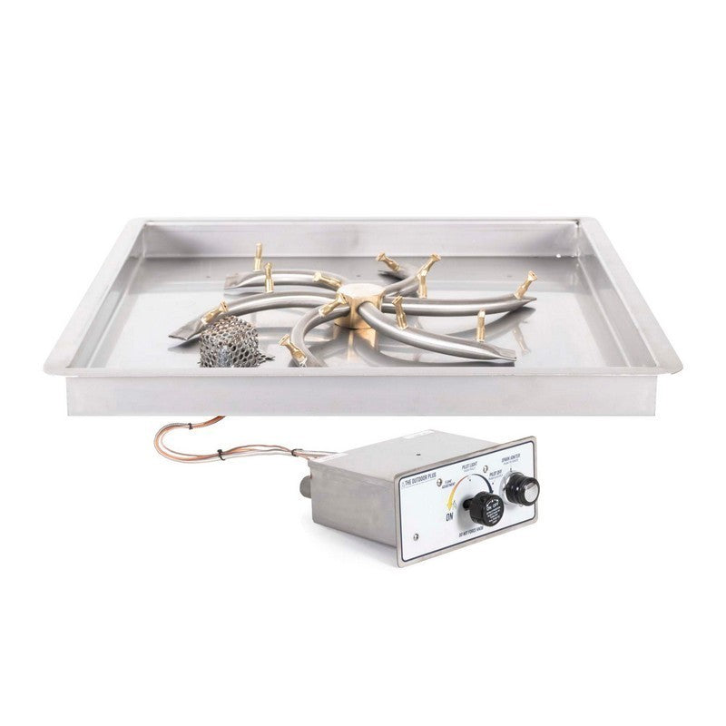 24"x24" Square Drop-in Pan and 18" SS Triple 'S' Bullet Burner