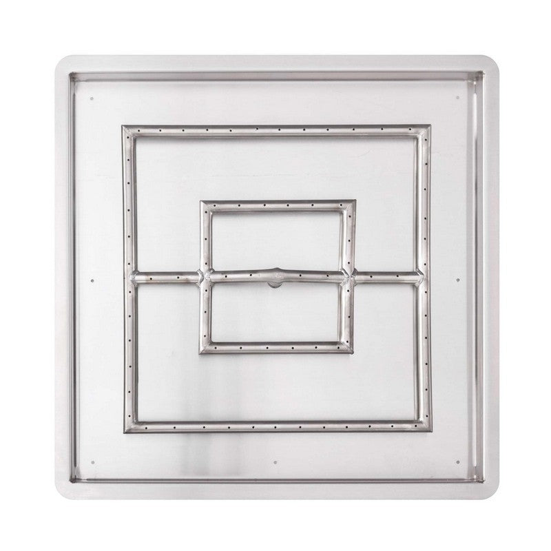 24" x 24" Square Drop-in Pan & 18" Square Stainless Steel Burner
