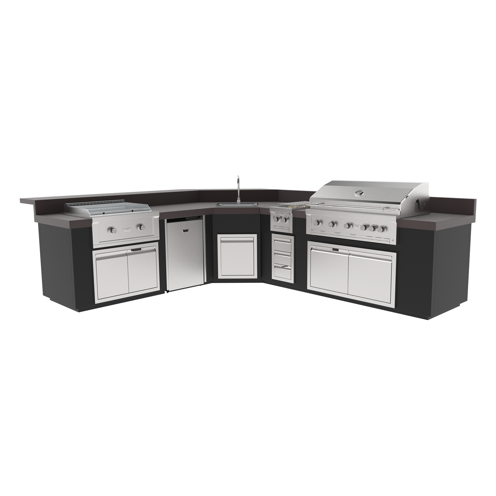 Videl Grill Maestro 144L - Large BBQ Island for Outdoor Kitchens