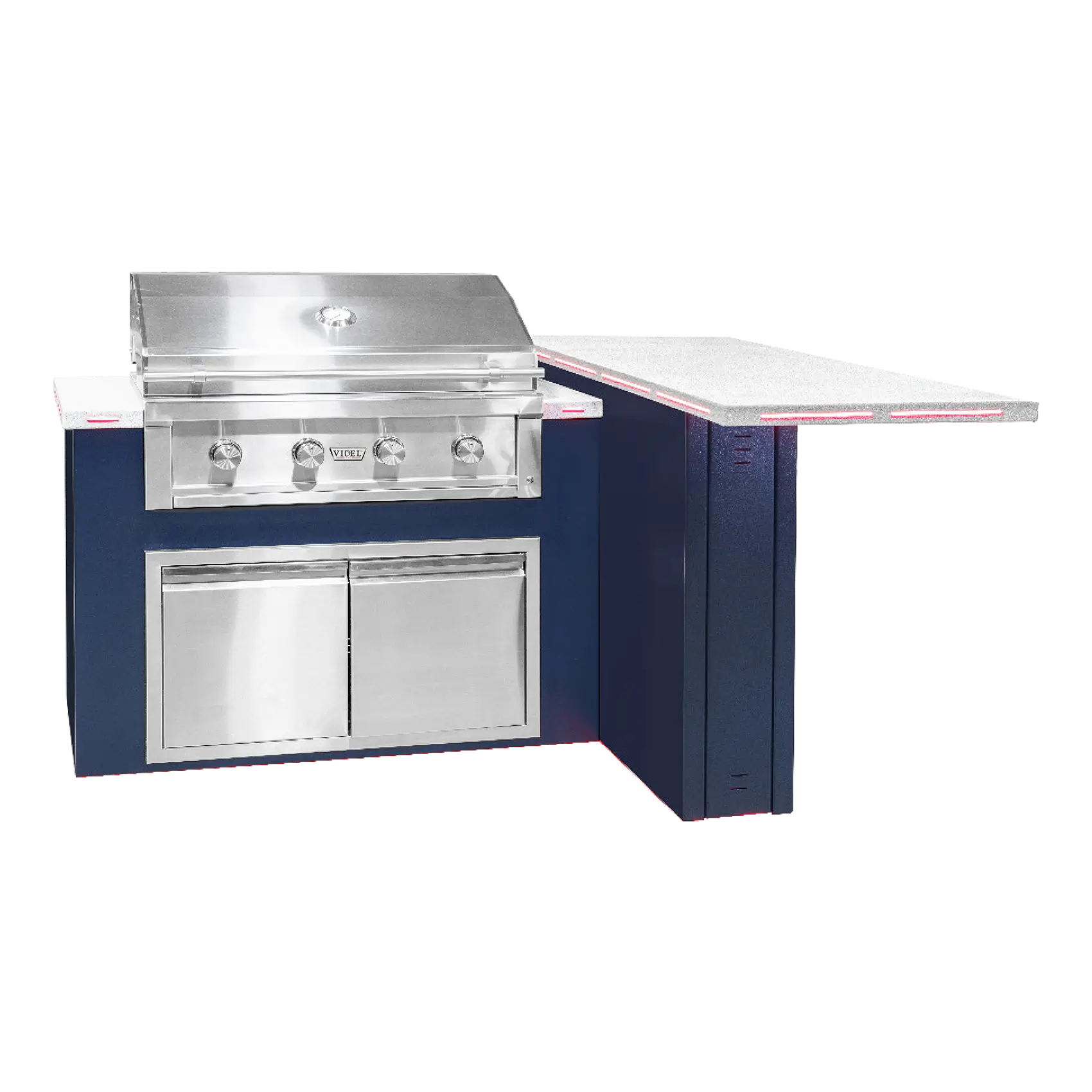 Videl Alta 72L BBQ Island with Gran Fuego Grill
