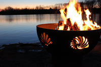 Breathtaking artist designed fire pit bowl  unique scupture for outdoor gatherings around the wood burning fires