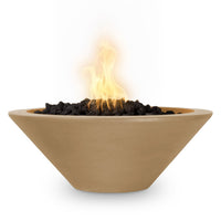 Luxury round fire pit bowl for  an enchanting gathering of friends in high end outdoor backyard