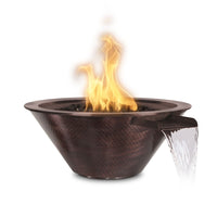 Luxury round fire pit bowl for  an enchanting gathering of friends in high end outdoor backyard