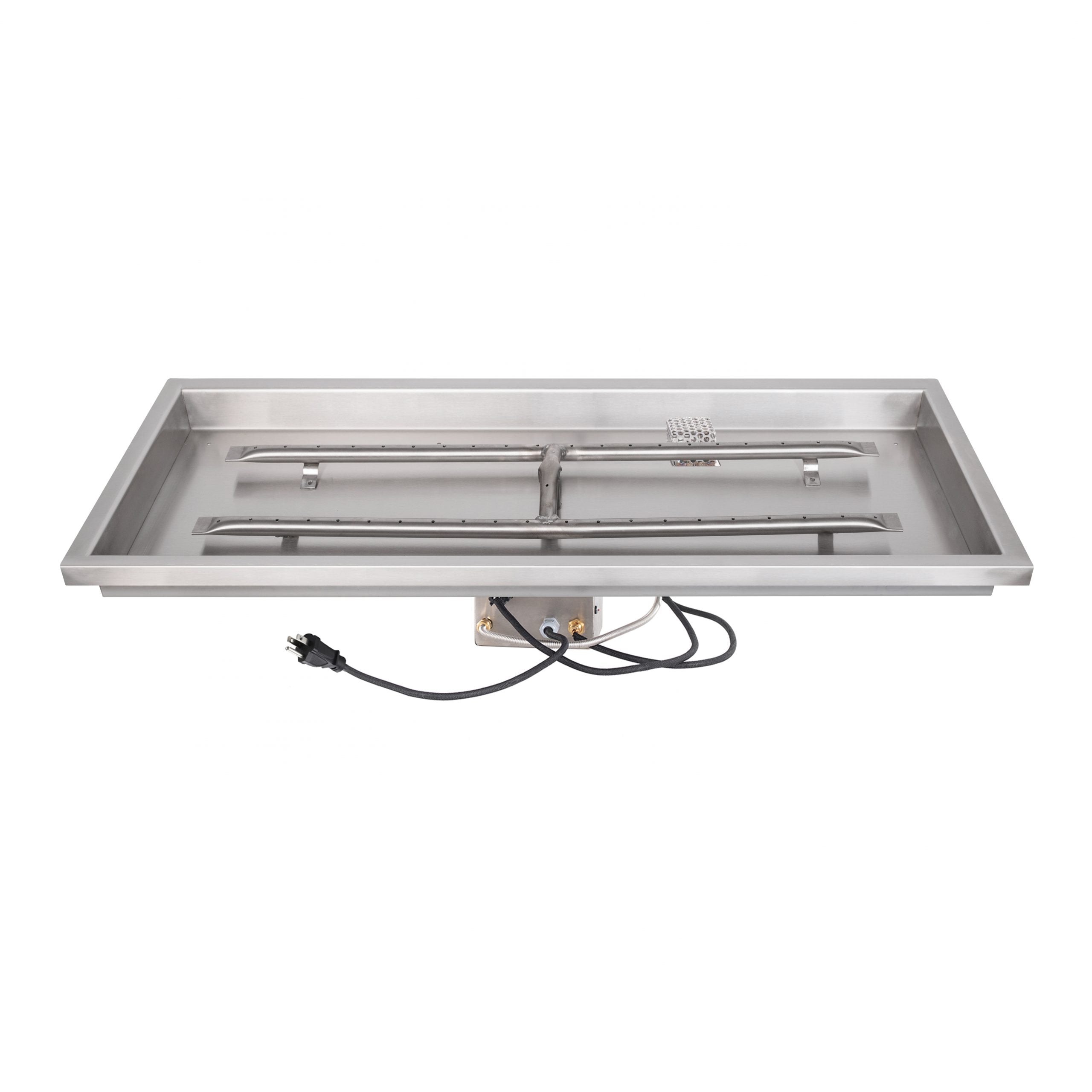 84" x 12" Rectangular Rasied Lip Drop-in Pan & 72" x 6" Stainless Steel 'H' Burner