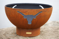 Breathtaking artist designed fire pit bowl  scupture for outdoor gatherings around the wood burning fires