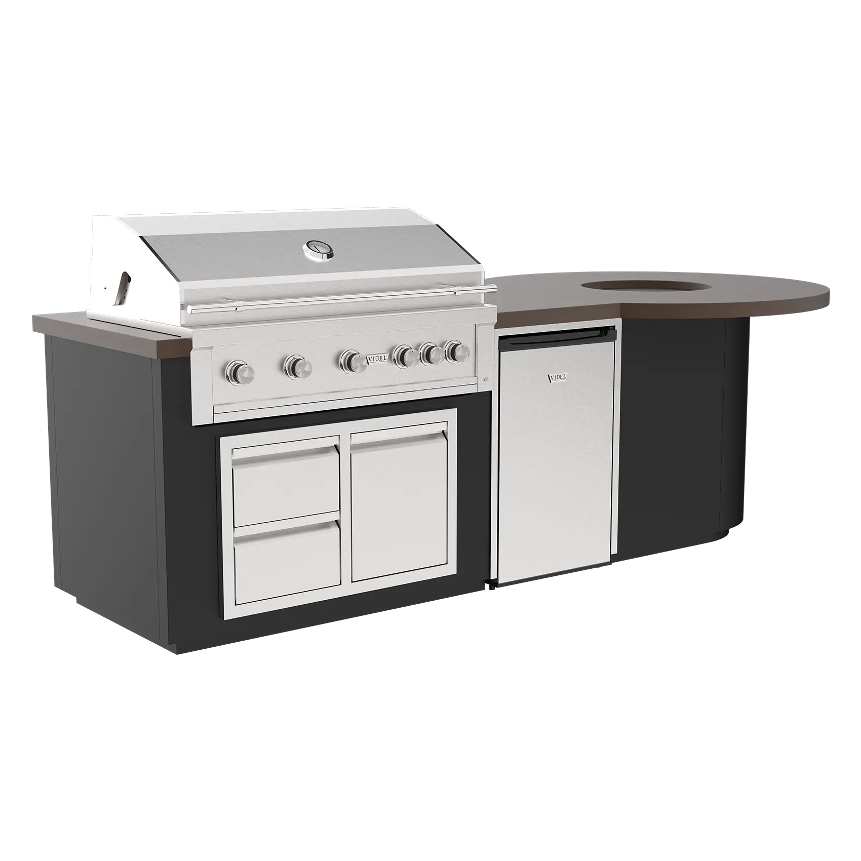 Videl Luxe 112I Firepit BBQ Island