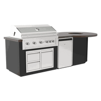 Videl Luxe 112I Firepit BBQ Island