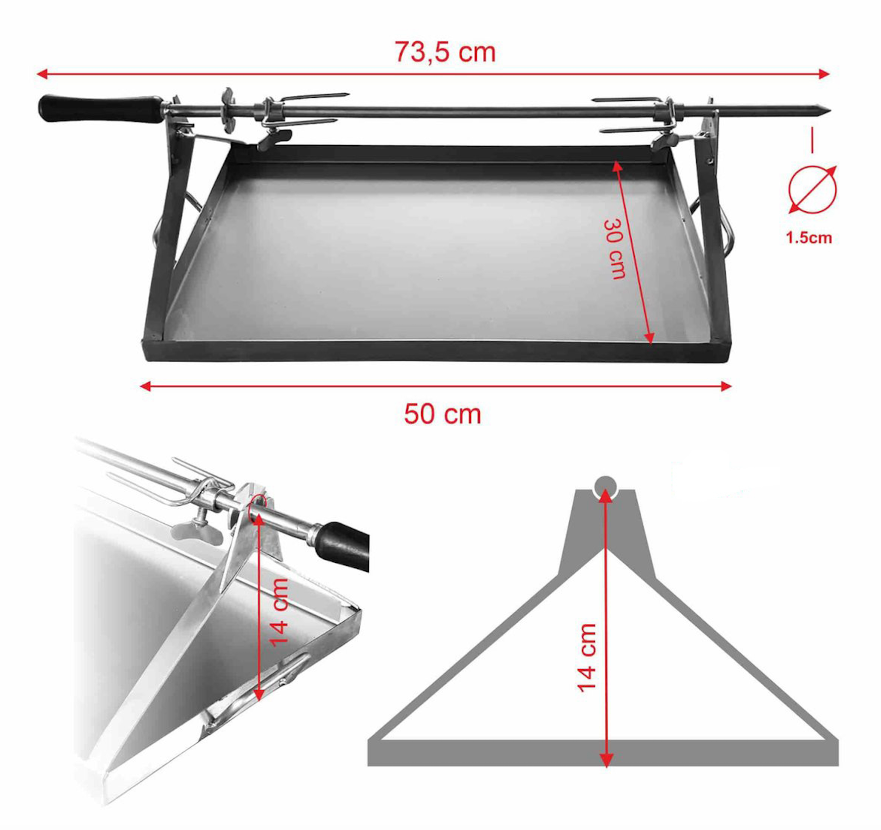 MAXIMUS ARENA BLACK PIZZA OVEN