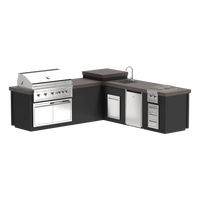 Videl Grill's Maestro 112L B  BBQ Island with Gran Fuego 42 Grill