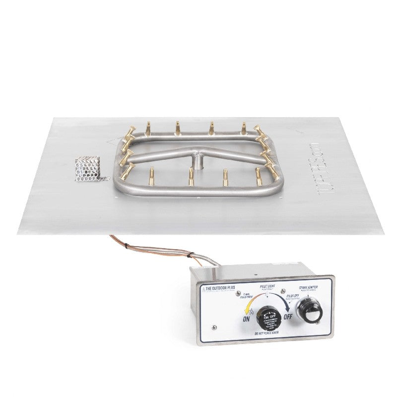 30"x30" Square Flat Pan and 24" SS Square Bullet Burner