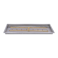 12"x84" Rectangular Drop-in Pan and 6"x72" Brass Bullet 'H' Burner