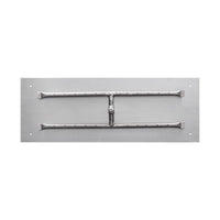 42" x 12" Rectangle Flat Pan & 36" x 6" Stainless Steel 'H' Burner