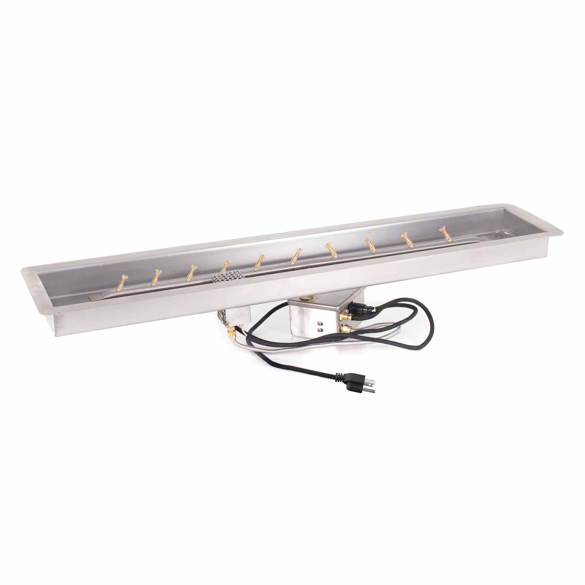 8"x84" Rectangular Drop-in Pan and 72" SS Linear Bullet Burner