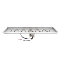 The Outdoor Plus 12" x 42" Rectangular Drop-in Pan & 6" x 36" Stainless Steel Switchback Burner