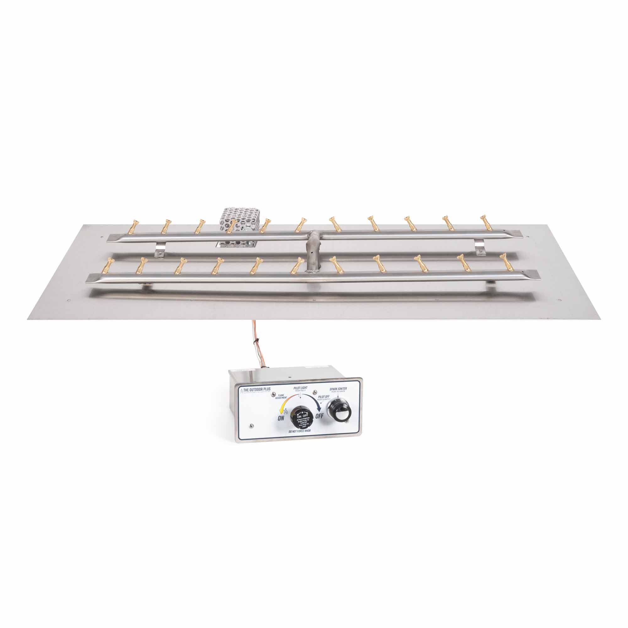 12"x72" Rectangular Flat Pan and 6"x60" SS Bullet 'H' Burner