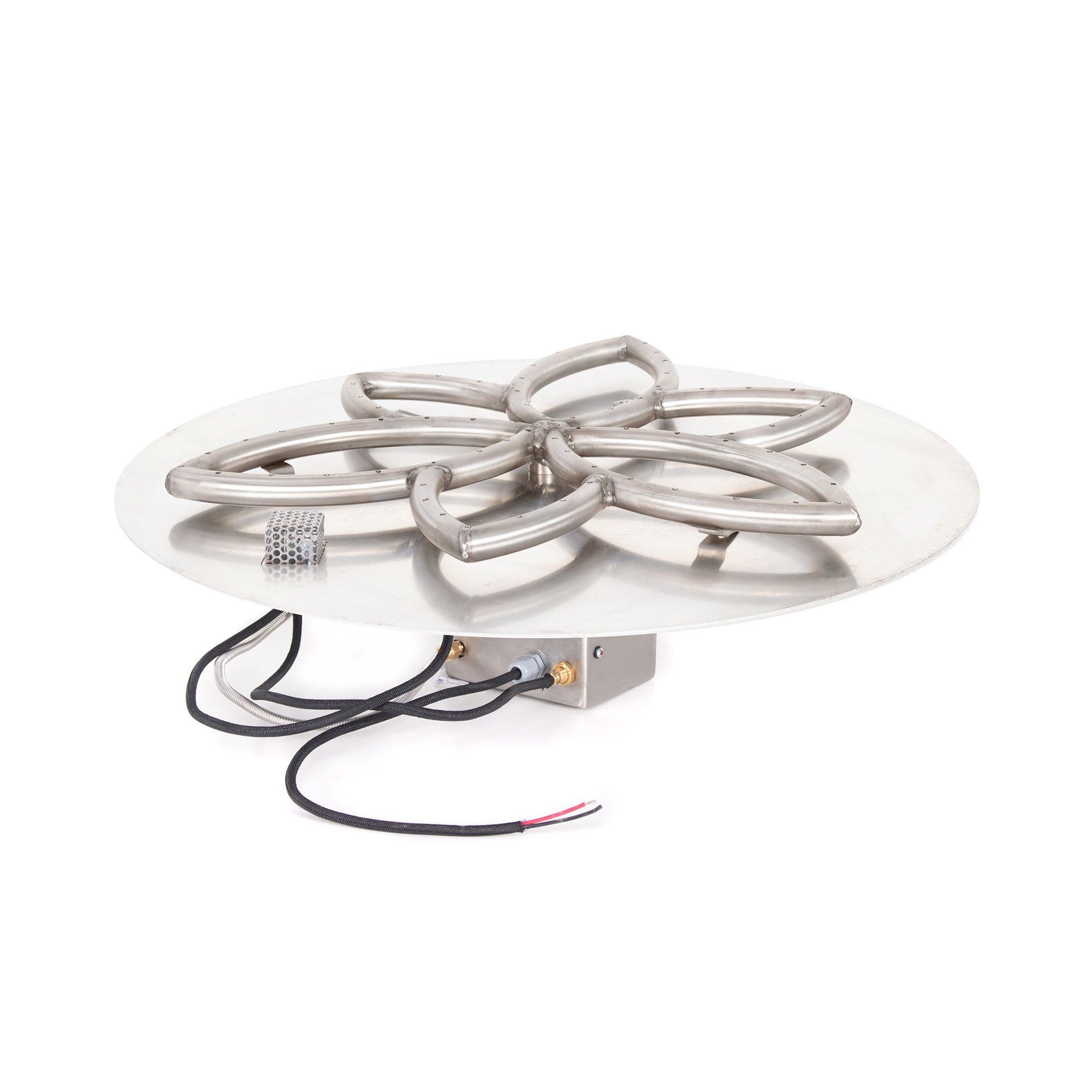 24" Round Flat Pan & 18" Lotus Stainless Steel Burner