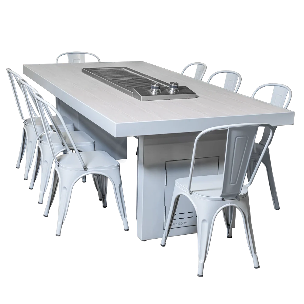 Videl The Anza Cooking Table with  2 Burner Grill