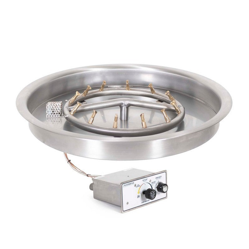19" Round Drop-in Pan and 12" SS Round Bullet Burner