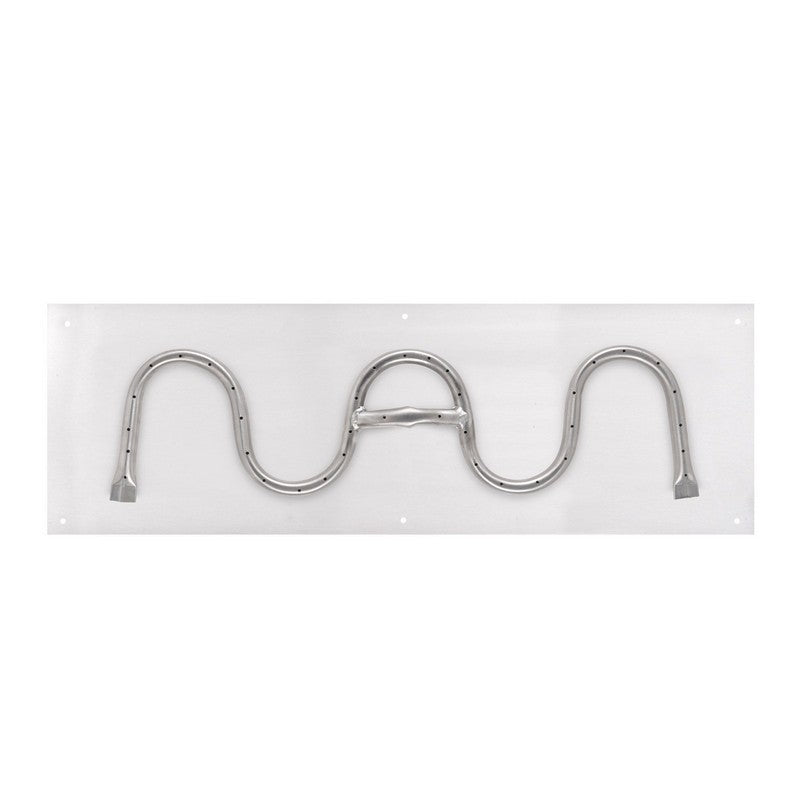 72" x 18" Rectangle Flat Pan & 60" x 12" Switchback Stainless Steel Burner