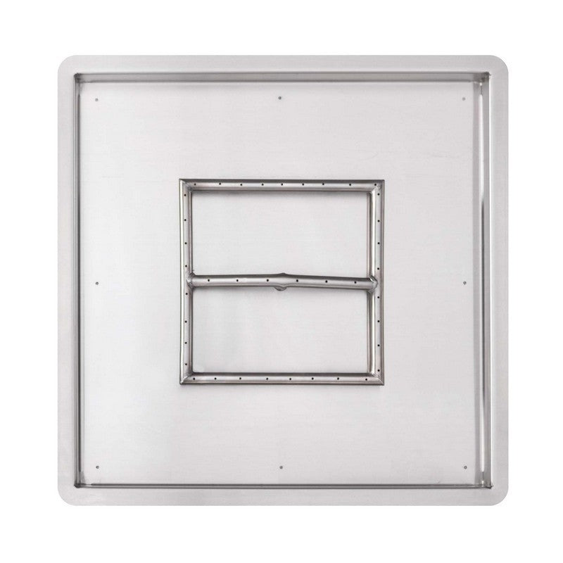 24" x 24" Square Drop-in Pan & 18" Square Stainless Steel Burner