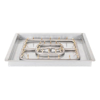 36"x36" Square Drop-in Pan and 30" SS Square Bullet Burner
