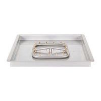 24"x24" Square Drop-in Pan and 18" SS Square Bullet Burner