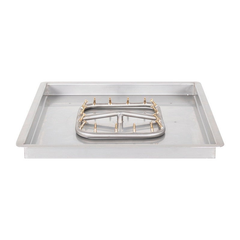 24"x24" Square Drop-in Pan and 18" SS Square Bullet Burner