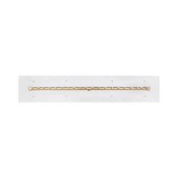 8"x24" Rectangular Flat Pan and 18" Brass Linear Bullet Burner