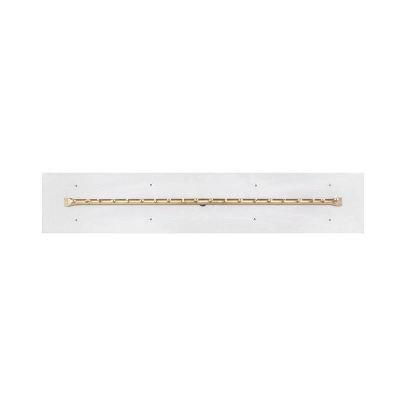 8"x24" Rectangular Flat Pan and 18" Brass Linear Bullet Burner