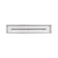 The Outdoor Plus 6" x 24" Rectangular Drop-in Pan & 18" Linear Stainless Steel Burner